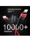 Floveme 1m Halat Dayanıklı İphone 14-13-12-11 Usb Şarj Kablosu