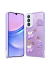 Galaxy A05S Kılıf Parlayan Simli Kabartma Figürlü Zore Cevze Kapak