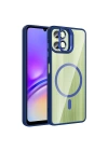 Galaxy A06 Kılıf Standlı ve Kamera Lens Hediyeli M-Safe Şarj Özellikli Zore Etro Kapak
