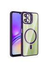 Galaxy A06 Kılıf Standlı ve Kamera Lens Hediyeli M-Safe Şarj Özellikli Zore Etro Kapak