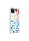 Galaxy A12 Kılıf Zore M-Blue Desenli Kapak