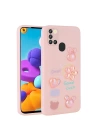 Galaxy A21S Kılıf Kabartma Figürlü Parlak Zore Toys Silikon Kapak