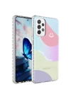 Galaxy A23 Kılıf Airbag Kenarlı Renkli Desenli Silikon Zore Elegans Kapak
