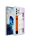 Galaxy A23 Kılıf Airbag Kenarlı Renkli Desenli Silikon Zore Elegans Kapak