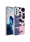 Galaxy A23 Kılıf Airbag Kenarlı Renkli Desenli Silikon Zore Elegans Kapak