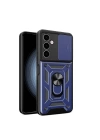 Galaxy A24 Kılıf Magnetik Standlı Kamera Korumalı Zore Sürgülü Vega Kapak