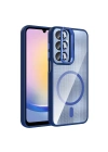 Galaxy A25 Kılıf Standlı ve Kamera Lens Hediyeli M-Safe Şarj Özellikli Zore Etro Kapak