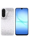 Galaxy A26 Kılıf Airbag Tasarımlı Damla Taşlı Şeffaf Zore Pera Silikon Kapak