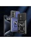Galaxy A26 Kılıf Magnetik Standlı Kamera Korumalı Zore Sürgülü Vega Kapak