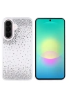 Galaxy A27 Kılıf Airbag Tasarımlı Damla Taşlı Şeffaf Zore Pera Silikon Kapak