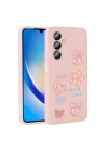 Galaxy A34 Kılıf Kabartma Figürlü Parlak Zore Toys Silikon Kapak