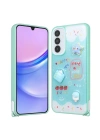 Galaxy A35 Kılıf Parlayan Simli Kabartma Figürlü Zore Cevze Kapak