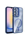 Galaxy A36 Kılıf Standlı ve Kamera Lens Hediyeli M-Safe Şarj Özellikli Zore Etro Kapak