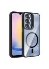 Galaxy A36 Kılıf Standlı ve Kamera Lens Hediyeli M-Safe Şarj Özellikli Zore Etro Kapak