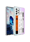 Galaxy A52 Kılıf Airbag Kenarlı Renkli Desenli Silikon Zore Elegans Kapak