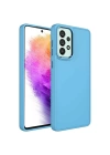 Galaxy A52 Kılıf Metal Çerçeve ve Buton Tasarımlı Silikon Zore Luna Kapak