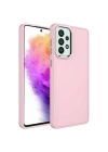 Galaxy A52 Kılıf Metal Çerçeve ve Buton Tasarımlı Silikon Zore Luna Kapak