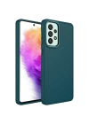 Galaxy A52 Kılıf Metal Çerçeve ve Buton Tasarımlı Silikon Zore Luna Kapak