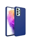 Galaxy A52 Kılıf Metal Çerçeve ve Buton Tasarımlı Silikon Zore Luna Kapak