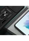 Galaxy A54 Kılıf Magnetik Standlı Kamera Korumalı Zore Sürgülü Vega Kapak