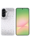 Galaxy A56 Kılıf Airbag Tasarımlı Damla Taşlı Şeffaf Zore Pera Silikon Kapak