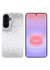 Galaxy A57 Kılıf Airbag Tasarımlı Damla Taşlı Şeffaf Zore Pera Silikon Kapak