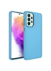 Galaxy A73 Kılıf Metal Çerçeve ve Buton Tasarımlı Silikon Zore Luna Kapak