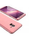 Galaxy A8 2018 Kılıf Zore 360 3 Parçalı Rubber Kapak