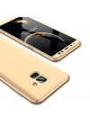 Galaxy A8 Plus 2018 Kılıf Zore 360 3 Parçalı Rubber Kapak