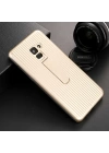 Galaxy A8 Plus 2018 Kılıf Zore Wave Standlı Mıknatıslı Kapak