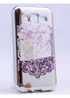 Galaxy J7 2016 Kılıf Zore Lazer Çiçekli Sıvılı Silikon