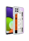 Galaxy M22 Kılıf Airbag Kenarlı Renkli Desenli Silikon Zore Elegans Kapak