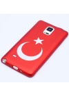 Galaxy Note 4 Kılıf Zore Bayrak Silikon