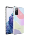 Galaxy S20 FE Kılıf Airbag Kenarlı Renkli Desenli Silikon Zore Elegans Kapak