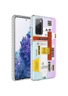 Galaxy S20 FE Kılıf Airbag Kenarlı Renkli Desenli Silikon Zore Elegans Kapak