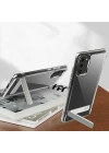 Galaxy S20 FE Kılıf Standlı Şeffaf Silikon Zore L-Stand Kapak