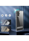 Galaxy S20 FE Kılıf Standlı Şeffaf Silikon Zore L-Stand Kapak