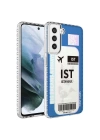 Galaxy S21 FE Kılıf Airbag Kenarlı Renkli Desenli Silikon Zore Elegans Kapak