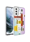 Galaxy S21 FE Kılıf Airbag Kenarlı Renkli Desenli Silikon Zore Elegans Kapak