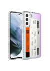 Galaxy S21 FE Kılıf Airbag Kenarlı Renkli Desenli Silikon Zore Elegans Kapak