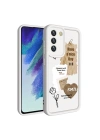 Galaxy S21 FE Kılıf Kamera Korumalı Baskılı Arka Yüzey Zore Klas Kapak