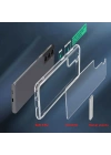 Galaxy S21 FE Kılıf Standlı Şeffaf Silikon Zore L-Stand Kapak