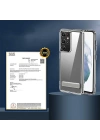 Galaxy S21 Ultra Kılıf Standlı Şeffaf Silikon Zore L-Stand Kapak