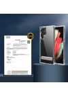 Galaxy S22 Ultra Kılıf Standlı Şeffaf Silikon Zore L-Stand Kapak