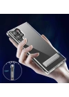 Galaxy S22 Ultra Kılıf Standlı Şeffaf Silikon Zore L-Stand Kapak