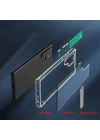 Galaxy S22 Ultra Kılıf Standlı Şeffaf Silikon Zore L-Stand Kapak