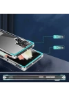 Galaxy S22 Ultra Kılıf Standlı Şeffaf Silikon Zore L-Stand Kapak