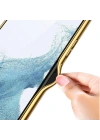Galaxy S23 Plus Kılıf Deri Görünümlü Kenarları Elektroplating Kaplama Zore Fizyon Kapak