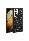 Galaxy S23 Ultra Kılıf Parlak Taşlı Tasarım Zore Linea Kapak