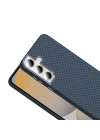 Galaxy S24 FE Kılıf M-safe Şarj Özellikli Karbon Fiber Görünümlü Zore Gros Kapak